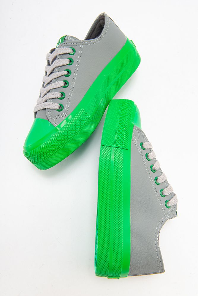 kadin-spor-ayakkabi-GRI YESIL-BN24131124-0065509_0